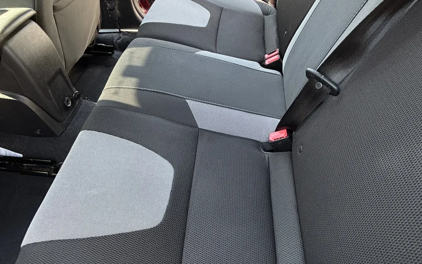 Vacuumed and deodorised car rear seats after mobile detailing service